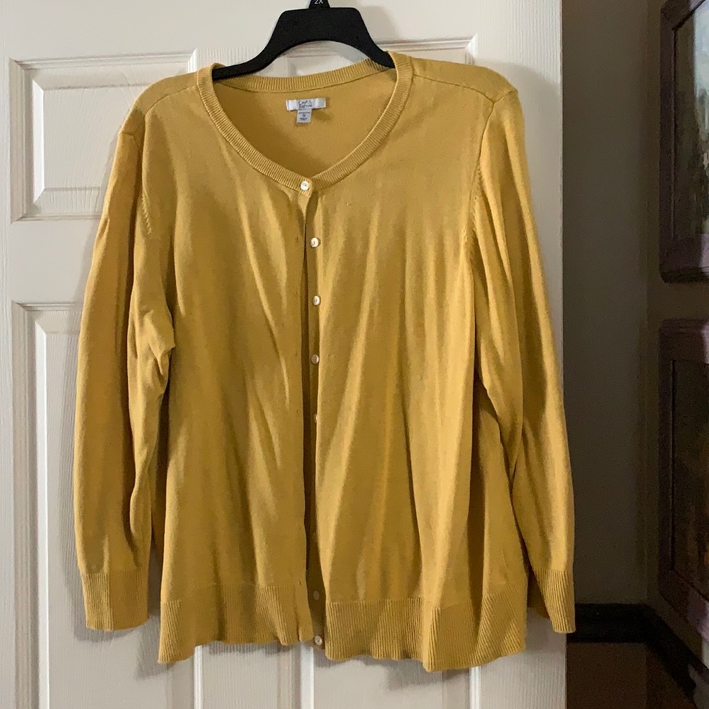 Mustard color cardigan 3X